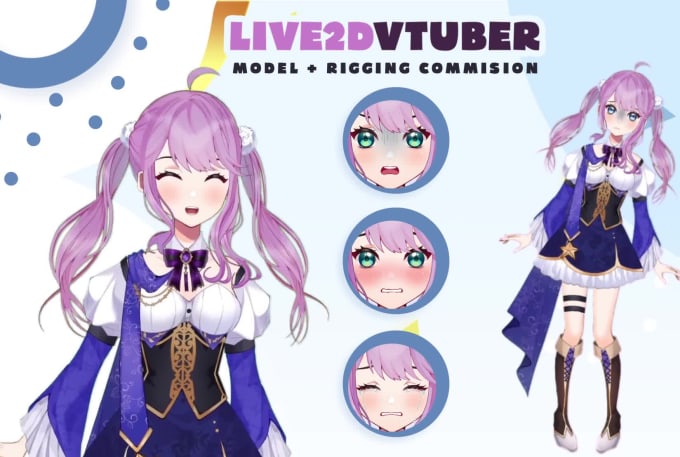 Make a live2d vtuber model by Malatelier | Fiverr