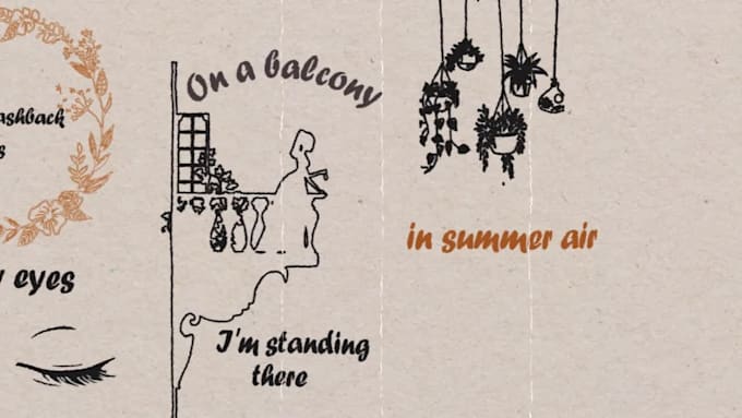 create animated hand drawn lyric video