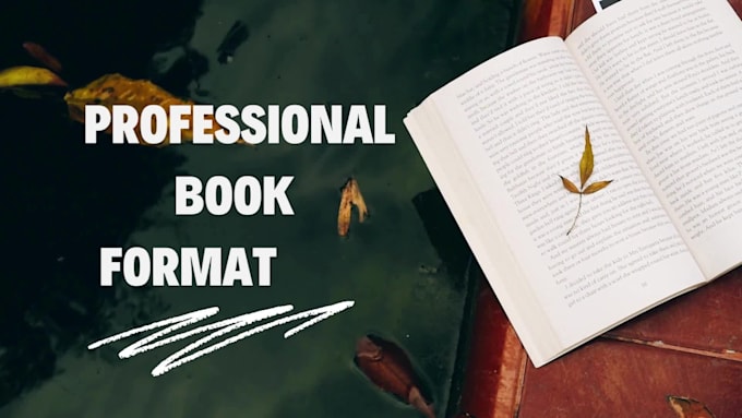 format your book for amazon KDP, kindle and paperback