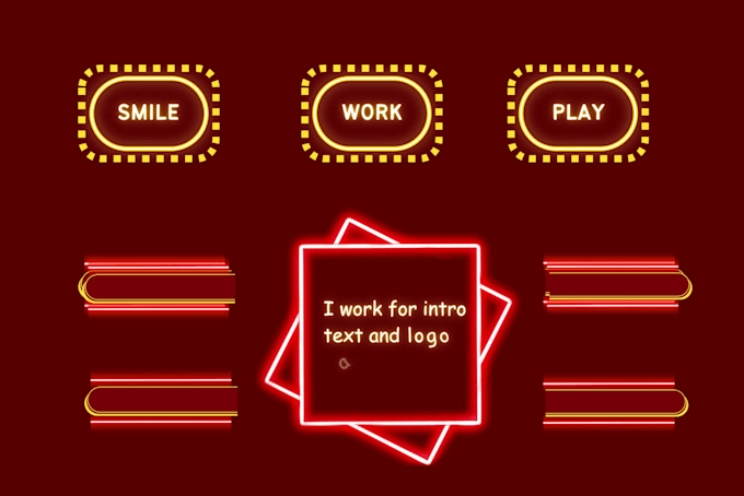 design 3d logo, custom animation neon, business card qr code
