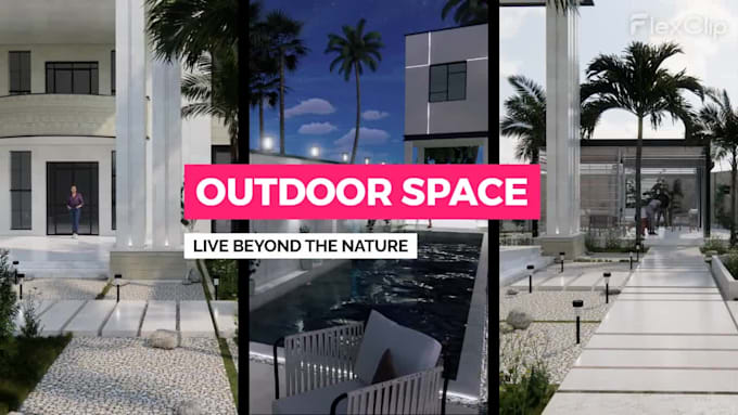 3d landscape exterior design backyard yard terrace patio garden outdoor balcony