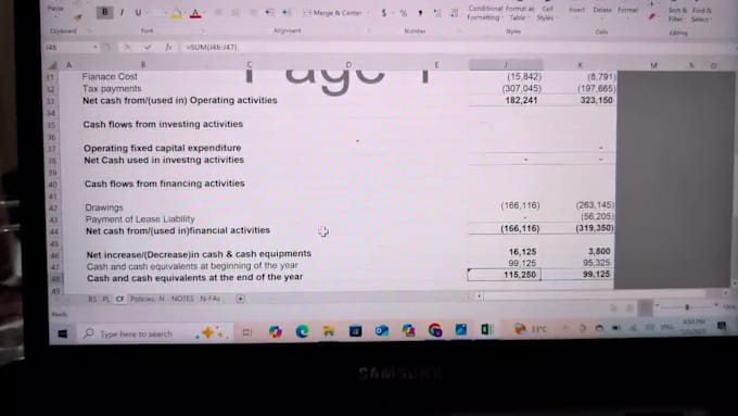 prepare financial statements, profit and loss, balance sheet, and cash flow