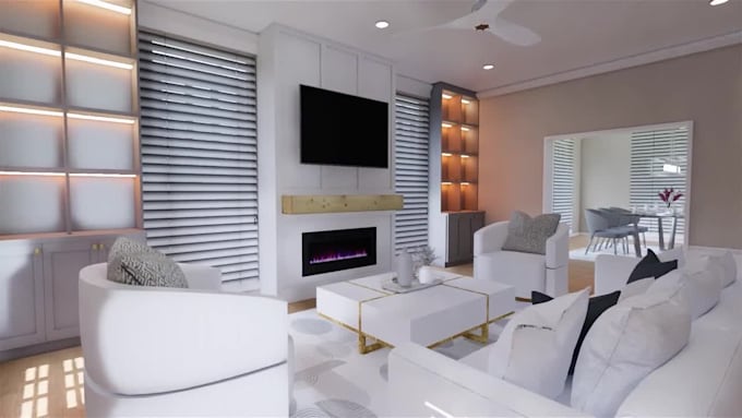 do amazing 3d interior exterior design renders and animation