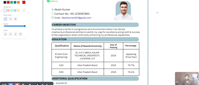 deliver resume, portfolio, CV in 5 hours immediately