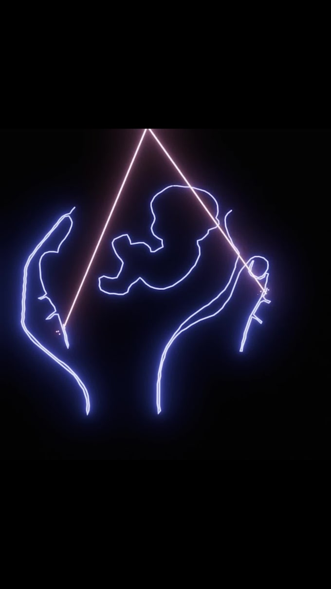 do video intro title with laser show