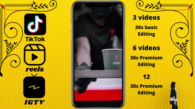 Edit short clips for igtv, reels, tiktok or  shorts by