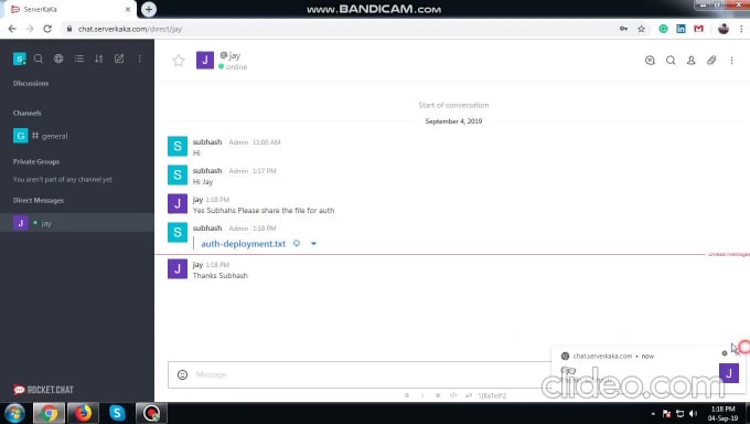 Slack rocket chat vs Stream Cipher