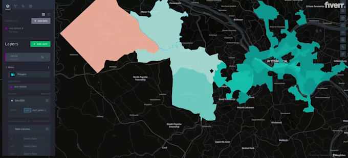 build an interactive web map using react js, mapbox or leaflet