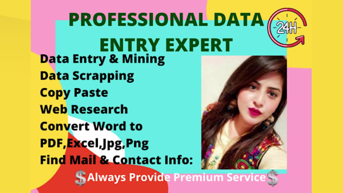 do perfect data entry web research and file conversion