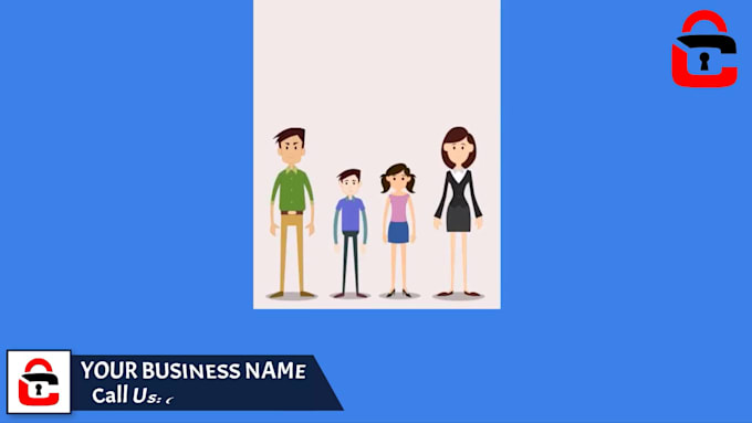 make commercial and residential locksmith services 2d animated promo video