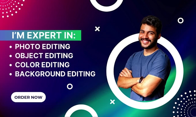 do custom photoshop editing, object editing, infographic design