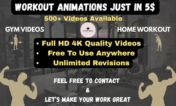 create 3d workout and animations videos