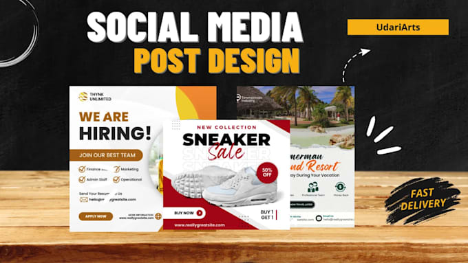 design social media posts, ads