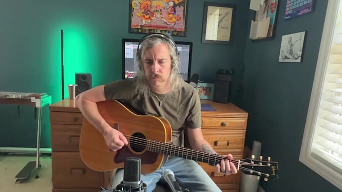 record bluegrass rhythm guitar for your song