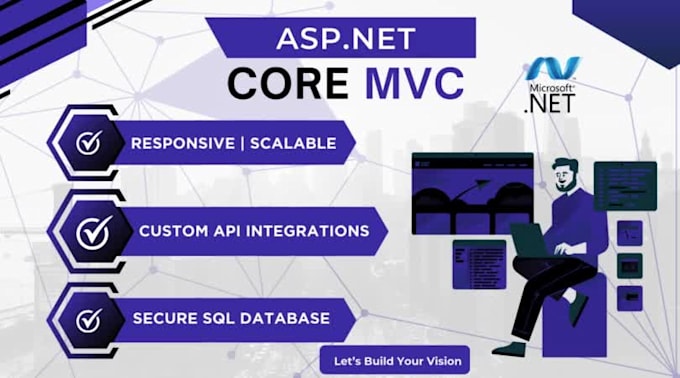 devlop dynamic website in asp dot net core mvc