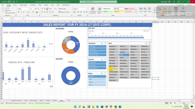 Create excel dashboard, pivot table, charts with slicer by Narjisiqbal ...