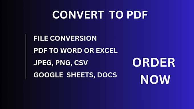 convert pdf to google sheet, docs, word excel, csv, png, jpeg etc