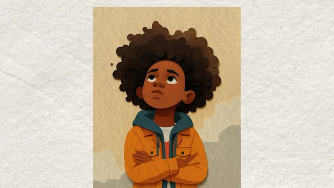 create paper cut style illustrations for childrens books