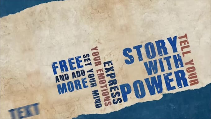 create amazing typography video intro with your text