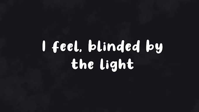 create a liquid typography animated lyrics video in 24 hours