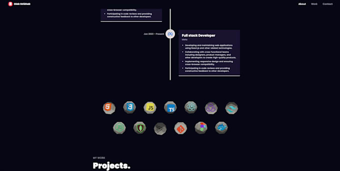three js 3d website