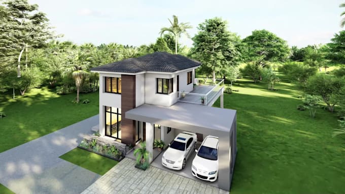 do 3d exterior modelling, rendering and walkthrough