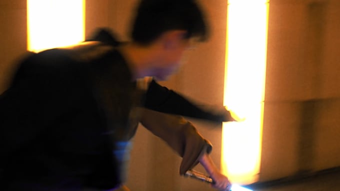 edit you with a lightsaber in a video cinematography vers