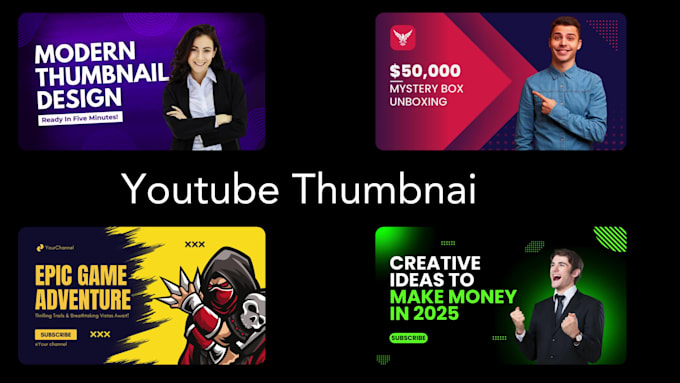 design attractive youtube thumbnails in 1 hr
