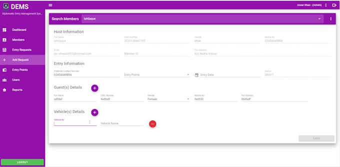 visitors information management system PHP laravel and vuejs
