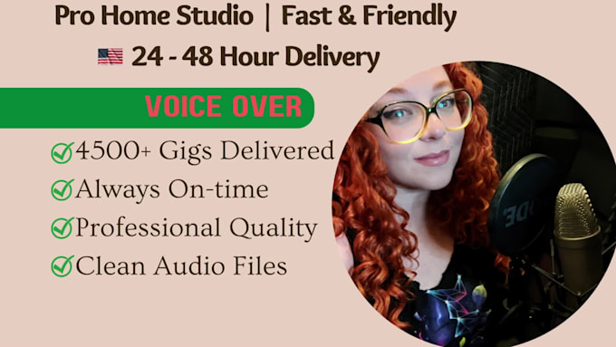 create a quality female american voice over