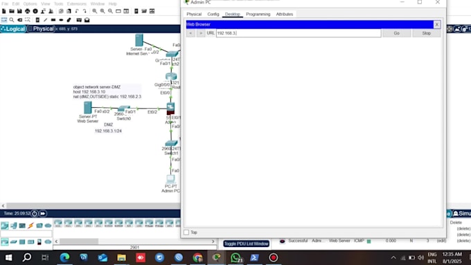 do cisco asa firewall nat configution inside, outside, dmz