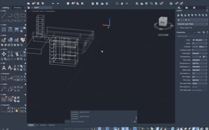 Model in autocad 2d and 3d object by Bogdan_lol | Fiverr