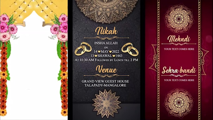 design funky HD wedding invitation video