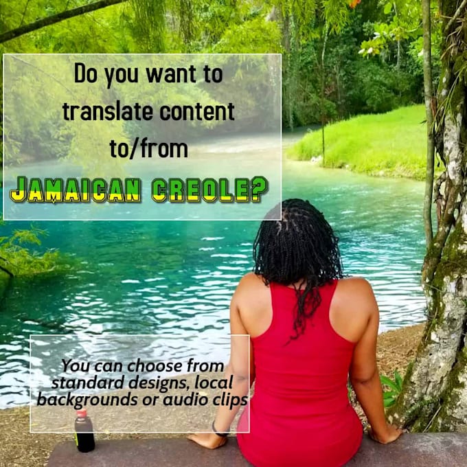Translate to jamaican creole and add an authentic background by