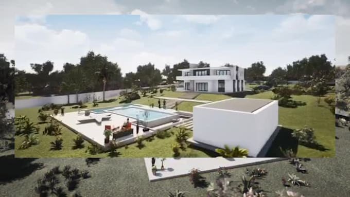design plans, architectural work and 3d building