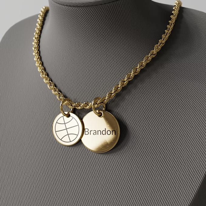 create stunning 3d name necklace designs with lifelike renderings