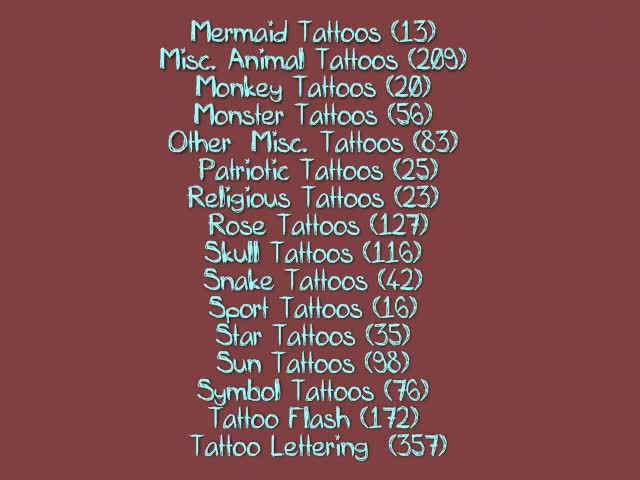 give you a collection of 4000 TATTOOS
