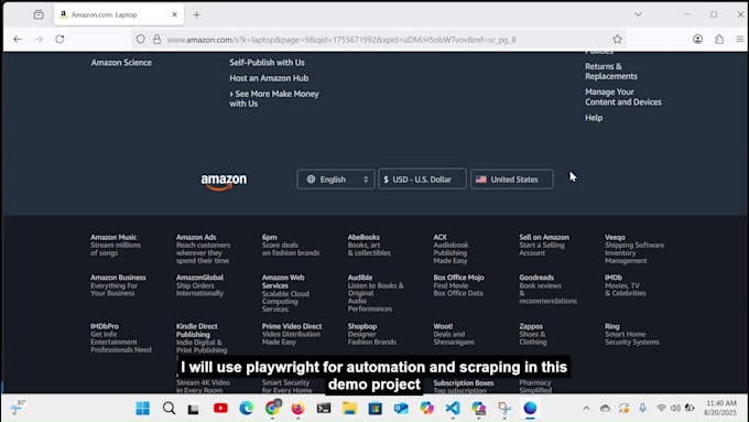 scrape and extract data from any website using playwright and scrapy
