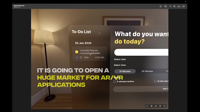 create apple vision pro app development