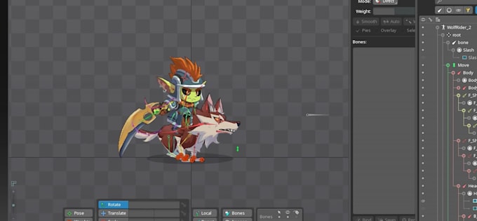 do game animation with unity and spine
