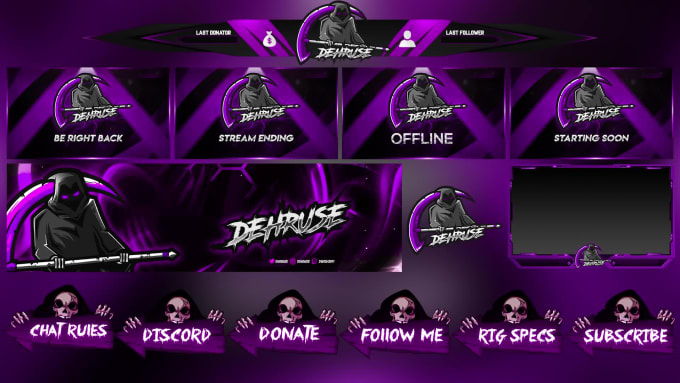 Create professional twitch logo , overlays and screens by Appstor | Fiverr