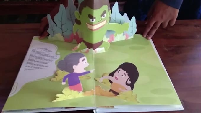do childrens book illustration and pop up book