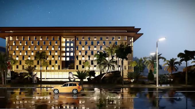 visualize real estate project, landscape design, hotel suite