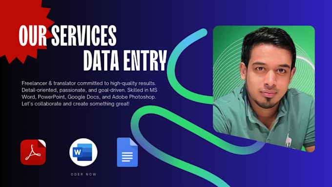 Do a fast copy paste, ms word typing data entry by Mrcreation96 | Fiverr