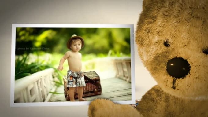Design video 3d animated photo album with teddy bear for kids, wedding, or  etc by Hendrickslove | Fiverr