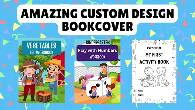 design workbook, worksheets and activity book for kids