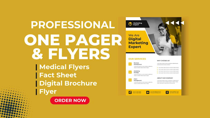 design one pager, business proposal, sales sheet, executive summary, one sheet