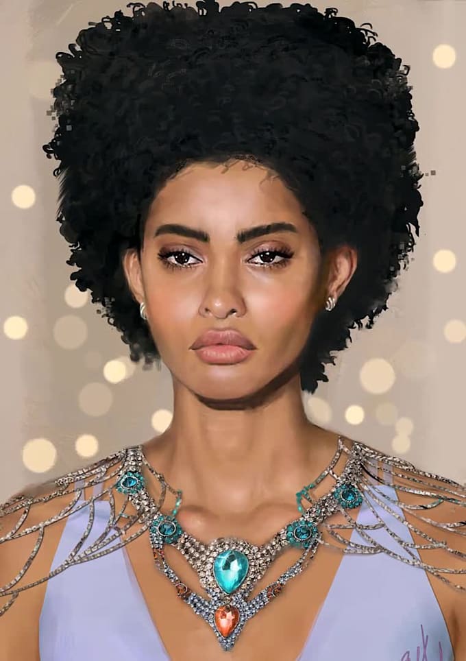illustrate your portraits in a painterly style