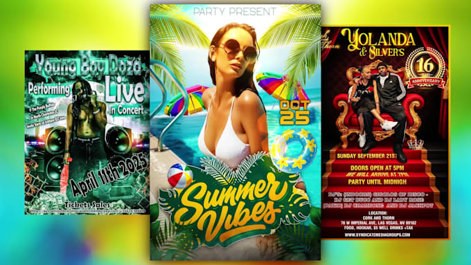 design an outstanding and professional flyer and motion art