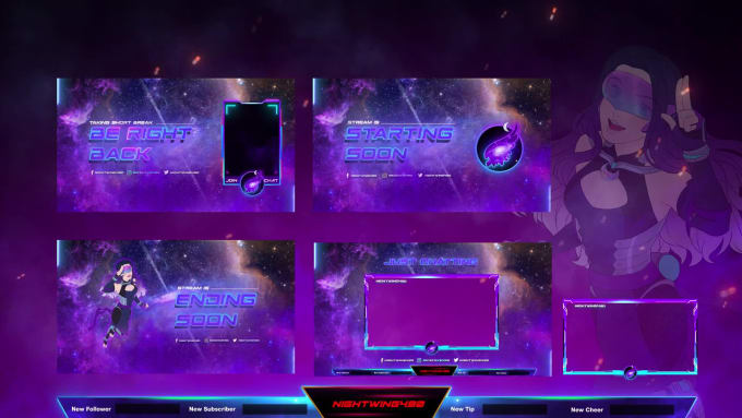 Amazing Custom Animated Twitch Overlay For Stream By Ingarep Visual 